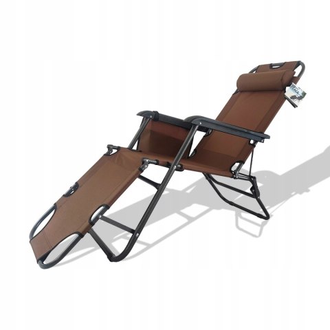 NUFORMA Fotel, leżak ogrodowy, plażowy, składany, wygodny gazetownik, zagłówek NUFORMA Fotel, leżak ogrodowy, plażowy, składany, wygodny gazetownik, zagłówek