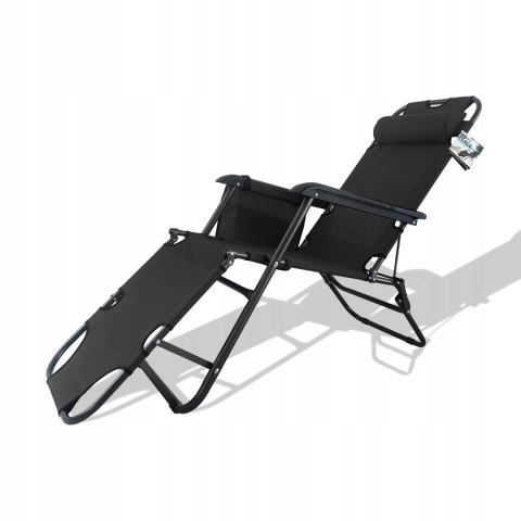 NUFORMA Fotel, leżak ogrodowy, plażowy, składany, wygodny gazetownik, zagłówek NUFORMA Fotel, leżak ogrodowy, plażowy, składany, wygodny gazetownik, zagłówek