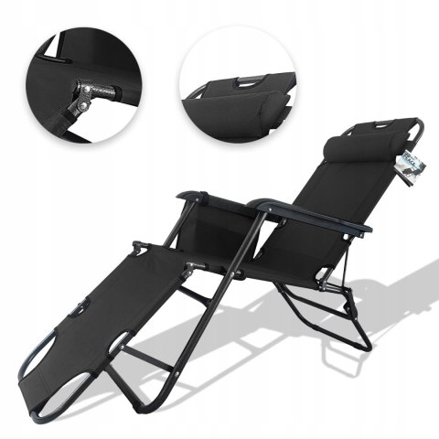NUFORMA Fotel, leżak ogrodowy, plażowy, składany, wygodny gazetownik, zagłówek NUFORMA Fotel, leżak ogrodowy, plażowy, składany, wygodny gazetownik, zagłówek