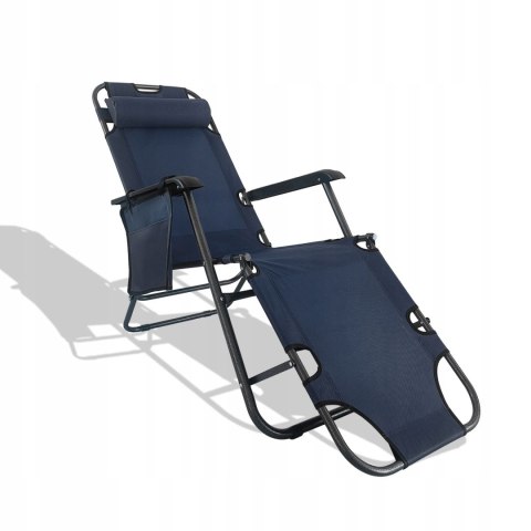 NUFORMA Fotel, leżak ogrodowy, plażowy, składany, wygodny gazetownik, zagłówek NUFORMA Fotel, leżak ogrodowy, plażowy, składany, wygodny gazetownik, zagłówek