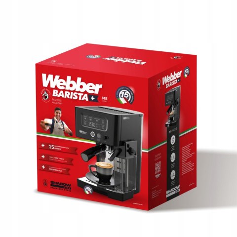 WEBBER EKSPRES DO KAWY, CIŚNIENIOWY, KOLBOWY, PÓŁAUTOMATYCZNY, WEBBER 15 BAR M5 ANDES WEBBER EKSPRES DO KAWY, CIŚNIENIOWY, KOLBOWY, PÓŁAUTOMATYCZNY, WEBBER 15 BAR M5 ANDES