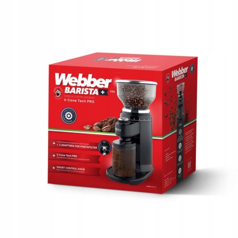 WEBBER Elektryczny młynek Żarnowy do Kawy WEBBER CG6 180W AUTOMATYCZNY 25 POZIOMÓW WEBBER Elektryczny młynek Żarnowy do Kawy WEBBER CG6 180W AUTOMATYCZNY 25 POZIOMÓW