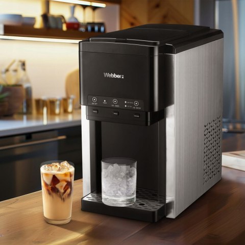 WEBBER Kostkarka do lodu 3w1 Dystrybutor wody Kruszarka WEBBER 200W 20kg/24h 6 L WEBBER Kostkarka do lodu 3w1 Dystrybutor wody Kruszarka WEBBER 200W 20kg/24h 6 L