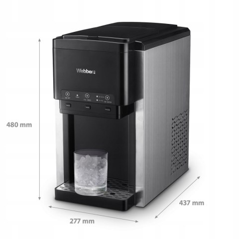 WEBBER Kostkarka do lodu 3w1 Dystrybutor wody Kruszarka WEBBER 200W 20kg/24h 6 L WEBBER Kostkarka do lodu 3w1 Dystrybutor wody Kruszarka WEBBER 200W 20kg/24h 6 L