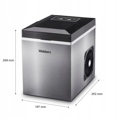 WEBBER Kostkarka do lodu WEBBER domowa maszyna do kostek 10kg 165W ekspresowy lód WEBBER Kostkarka do lodu WEBBER domowa maszyna do kostek 10kg 165W ekspresowy lód