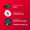 WEBBER MŁYNEK DO PIEPRZU I SOLI ELEKTRYCZNY AKUMULATOROWY USB MŁYNEK DO SOLI 2 SZT