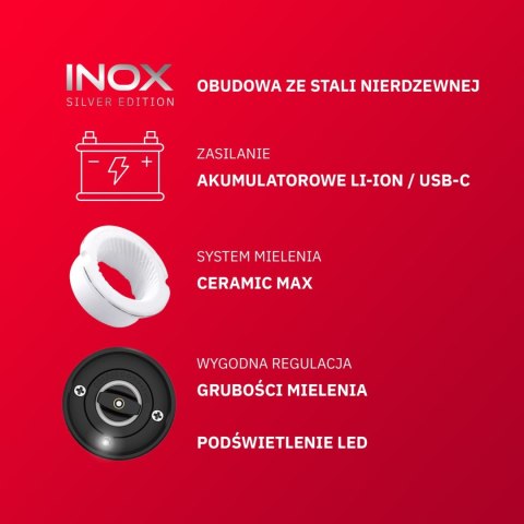 WEBBER MŁYNEK DO PIEPRZU I SOLI ELEKTRYCZNY AKUMULATOROWY USB MŁYNEK DO SOLI 2 SZT WEBBER MŁYNEK DO PIEPRZU I SOLI ELEKTRYCZNY AKUMULATOROWY USB MŁYNEK DO SOLI 2 SZT