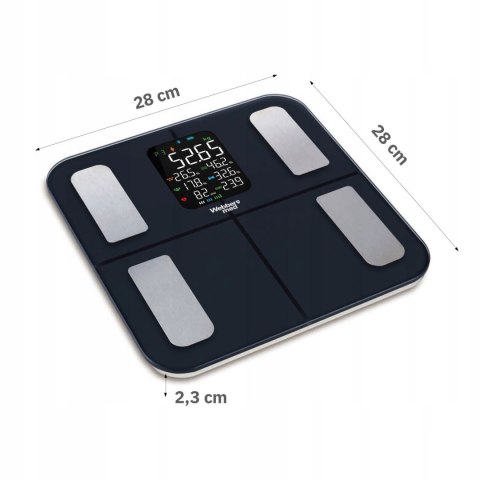 Webber Med Waga Łazienkowa Analityczna 16 Parametrów Apple Health, Google Fit, IF1320C Webber Med Waga Łazienkowa Analityczna 16 Parametrów Apple Health, Google Fit, IF1320C