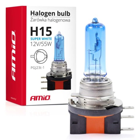 Żarówka halogenowa h15 12v 55w super white amio-01492 Żarówka halogenowa h15 12v 55w super white amio-01492