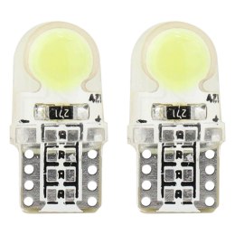 Żarówki led standard white w5w t10e cob 12v amio-01441
