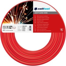 Wąż do acetylenu fi=9,0mm dł.60m szpula