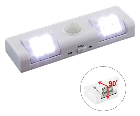 ZD26A Lampka 8 led czujnik ruchu biała ZD26A Lampka 8 led czujnik ruchu biała