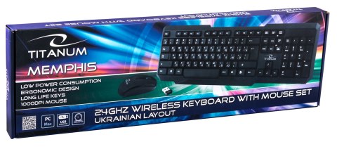 TK108UA Titanum zestaw bezprzew. 2.4ghz usb memphis ua TK108UA Titanum zestaw bezprzew. 2.4ghz usb memphis ua