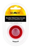 Dwustronna taśma KEMOT 1mm x 19mm x 1M