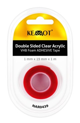 Dwustronna taśma KEMOT 1mm x 19mm x 1M