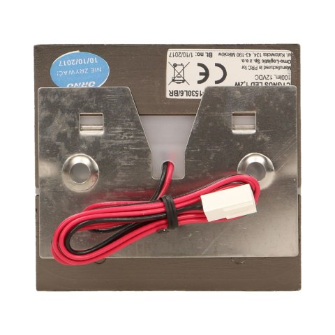 CYGNUS LED 1,2W, oprawa schodowa natynkowa, 12V DC, 100lm, 6000K, mosiądz CYGNUS LED 1,2W, oprawa schodowa natynkowa, 12V DC, 100lm, 6000K, mosiądz