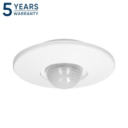 Czujnik ruchu 360 st. IP20, 2000W, 3 sensory, regulacja zasięgu ?3m-20m, biały