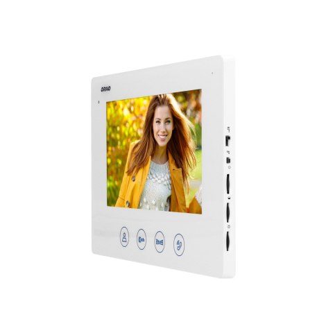 Zestaw wideodomofonowy bezsłuchawkowy, kolor, LCD 7", z szyfratorem, natynkowy, biały, CERES Zestaw wideodomofonowy bezsłuchawkowy, kolor, LCD 7", z szyfratorem, natynkowy, biały, CERES