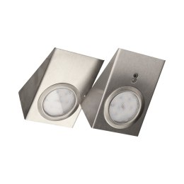 Zestaw opraw podszafkowych LED 2,5W, 180lm, 4000K, z wyłącznikiem bezdotykowym, INOX