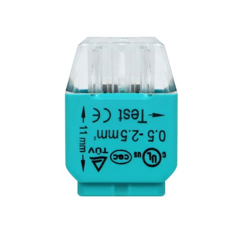 Złączka instalacyjna wciskana 4-przewodowa; dwurzędowa; na drut 0,75-2,5mm?; IEC 300V/24A 100 szt. Złączka instalacyjna wciskana 4-przewodowa; dwurzędowa; na drut 0,75-2,5mm?; IEC 300V/24A 100 szt.