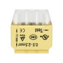 Złączka instalacyjna wciskana 6-przewodowa; dwurzędowa; na drut 0,75-2,5mm?; IEC 300V/24A; 10 szt.
