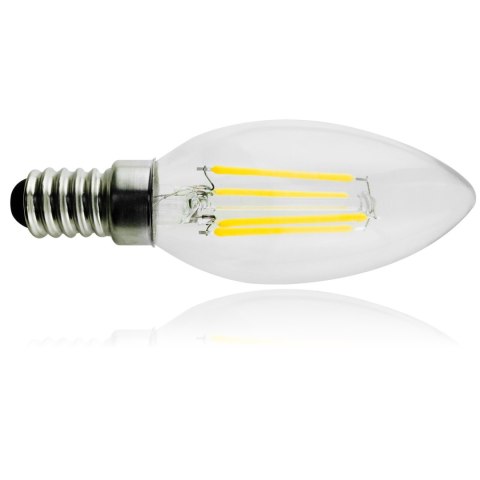 Żarówka Maclean, Filamentowa LED E14, 6W, 230V, WW ciepła biała 3000K, 806lm, Retro edison ozdobna świeczka C35, MCE286 Żarówka Maclean, Filamentowa LED E14, 6W, 230V, WW ciepła biała 3000K, 806lm, Retro edison ozdobna świeczka C35, MCE286