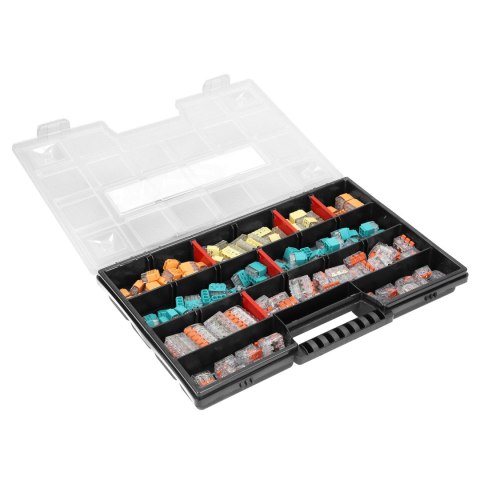 Zestaw złączek instalacyjnych HOUSE PREMIUM, 151 sztuk. Wciskane: 25x 2-przew. 25x 3-przew. 20x 4-przew. 15x 5-przew. 10x 6-prze Zestaw złączek instalacyjnych HOUSE PREMIUM, 151 sztuk. Wciskane: 25x 2-przew. 25x 3-przew. 20x 4-przew. 15x 5-przew. 10x 6-prze