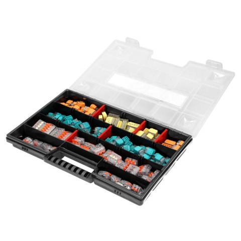 Zestaw złączek instalacyjnych HOUSE PREMIUM, 151 sztuk. Wciskane: 25x 2-przew. 25x 3-przew. 20x 4-przew. 15x 5-przew. 10x 6-prze Zestaw złączek instalacyjnych HOUSE PREMIUM, 151 sztuk. Wciskane: 25x 2-przew. 25x 3-przew. 20x 4-przew. 15x 5-przew. 10x 6-prze