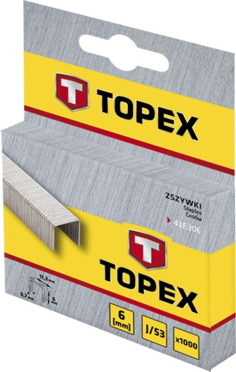 Zszywki typ J, 6 mm, 1000 szt. Zszywki typ J, 6 mm, 1000 szt.