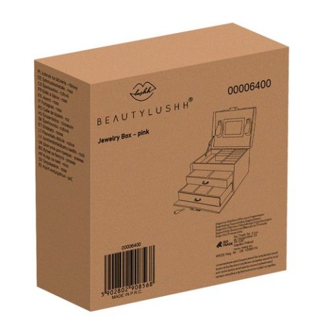 Beautylushh Szkatułka/ kuferek na biżuterię - różowy Beautylushh Szkatułka/ kuferek na biżuterię - różowy