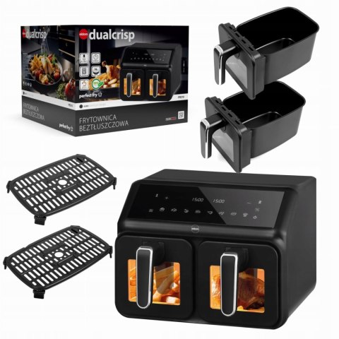 ELDOM Frytkownica dwukomorowa, beztłuszczowa, Airfryer, duża podwójna 8l ELDOM Frytkownica dwukomorowa, beztłuszczowa, Airfryer, duża podwójna 8l