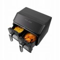 ELDOM Frytkownica dwukomorowa, beztłuszczowa, Airfryer, duża podwójna 8l