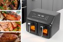 ELDOM Frytkownica dwukomorowa, beztłuszczowa, Airfryer, duża podwójna 8l