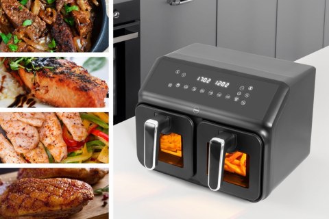 ELDOM Frytkownica dwukomorowa, beztłuszczowa, Airfryer, duża podwójna 8l ELDOM Frytkownica dwukomorowa, beztłuszczowa, Airfryer, duża podwójna 8l