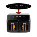 ELDOM Frytkownica dwukomorowa, beztłuszczowa, Airfryer, duża podwójna 8l