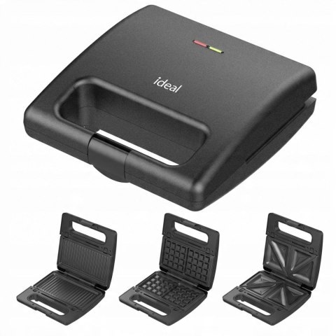 IDEAL Opiekacz wielofunkcyjny 3w1 IK2503 IDEAL - GOFROWNICA, GRILL, SANDWICH 1300 IDEAL Opiekacz wielofunkcyjny 3w1 IK2503 IDEAL - GOFROWNICA, GRILL, SANDWICH 1300
