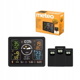 METEO STACJA POGODOWA Z DCF METEO SP301 POGODYNKA HIGROMETR BAROMETR 3 CZUJNIKI