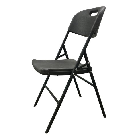 NUFORMA Krzesło Ogrodowe Cateringowe Składane 45x57x83cm Krzesło Bankietowe Czarne