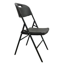 NUFORMA Krzesło Ogrodowe Cateringowe Składane 45x57x83cm Krzesło Bankietowe Czarne