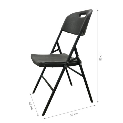 NUFORMA Krzesło Ogrodowe Cateringowe Składane 45x57x83cm Krzesło Bankietowe Czarne NUFORMA Krzesło Ogrodowe Cateringowe Składane 45x57x83cm Krzesło Bankietowe Czarne