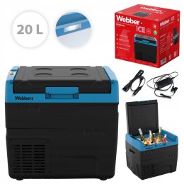 WEBBER MOCNA LODÓWKA KOMPRESOROWA ZAMRAŻARKA TURYSTYCZNA SAMOCHODOWA 12V/230V 20L