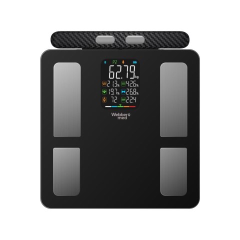 WEBBER Waga Łazienkowa Analityczna 15 Parametrów Apple Health, Google Fit, IF2825A WEBBER Waga Łazienkowa Analityczna 15 Parametrów Apple Health, Google Fit, IF2825A