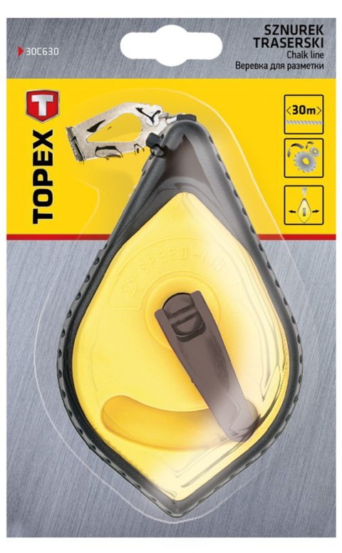 Sznurek traserski 30 m, plastikowa obudowa Sznurek traserski 30 m, plastikowa obudowa