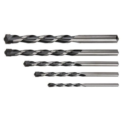 Wiertła do betonu 4-10 mm, zestaw 5 szt., końcówka motylkowa Wiertła do betonu 4-10 mm, zestaw 5 szt., końcówka motylkowa