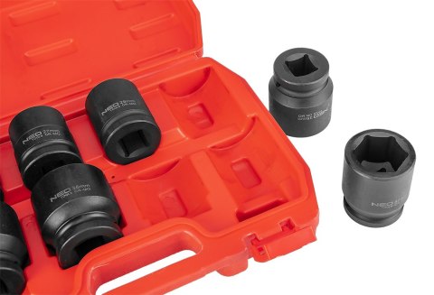 Nasadki udarowe 3/4", 26-38 mm, zestaw 8 szt. Nasadki udarowe 3/4", 26-38 mm, zestaw 8 szt.