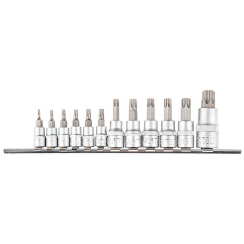 Bity Torx na nasadce 1/4", 3/8", 1/2", zestaw 12 szt. Bity Torx na nasadce 1/4", 3/8", 1/2", zestaw 12 szt.