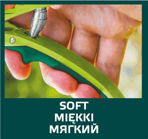 Sekator ogrodowy kowadełkowy, regulacja rozstawu, średnica cięcia 12 mm Sekator ogrodowy kowadełkowy, regulacja rozstawu, średnica cięcia 12 mm