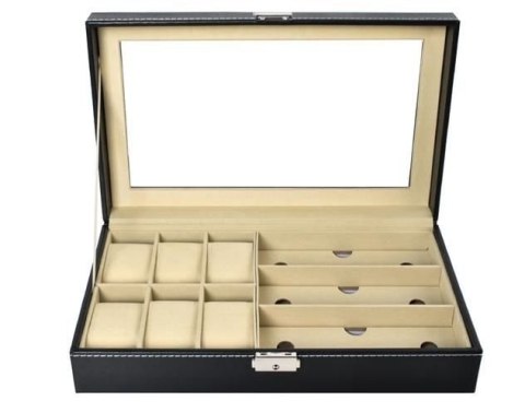 Iso Trade Organizer na zegarki i okulary czarny Iso Trade Organizer na zegarki i okulary czarny