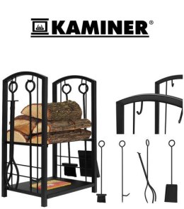 Kaminer Stojak na drewno z przyborami PK011