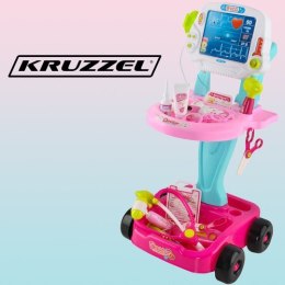 Kruzzel Zestaw małego doktora - wózek różowy